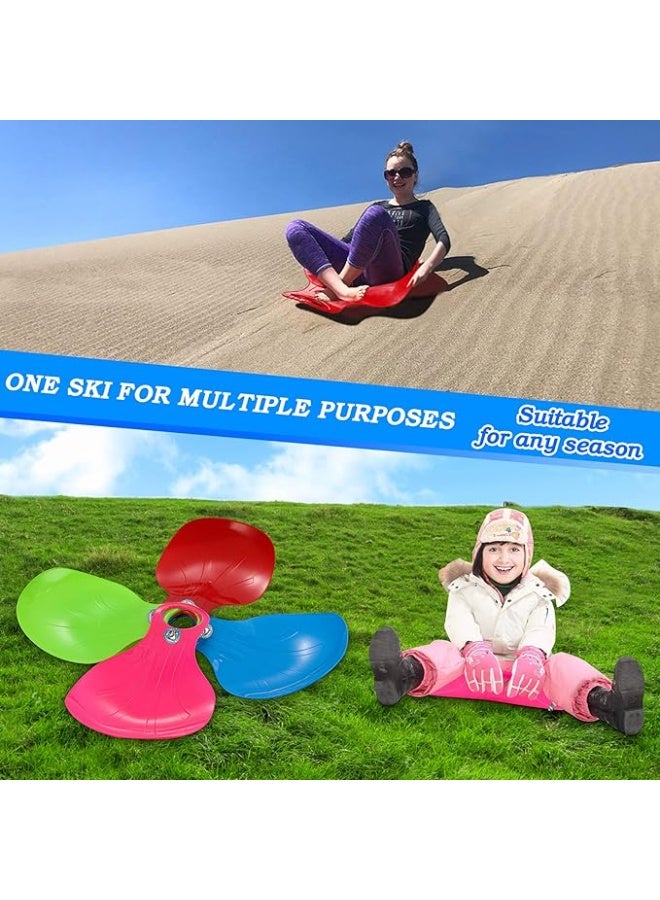 MunKan Kid's Sand Skiing Board with Handle, Grass ,Snow , Sand Board Ski Pad for Outside Sports ( Blue ) - Image 4